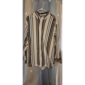 GU (Uniqlo) Men's Oversized Striped Shirt Size Large L